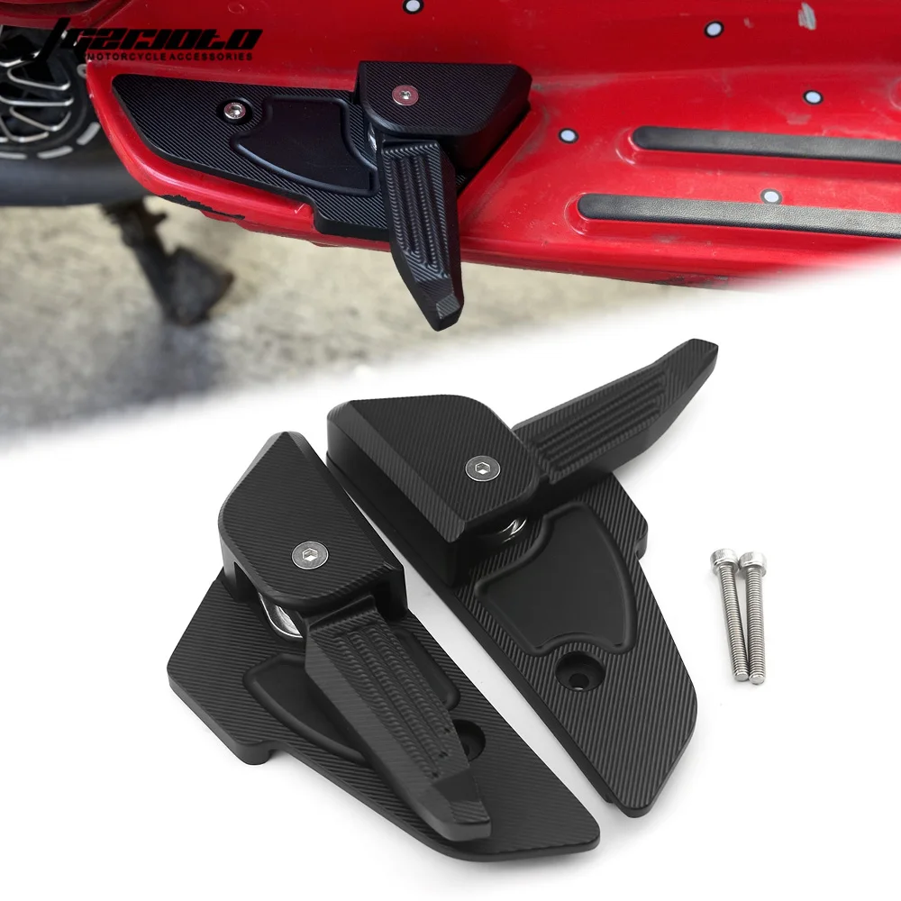 

STLF Motorcycle Footrest Rear Passenger Foldable Pedal Scooter Accessory Foot Steps Pegs for VESPA S150