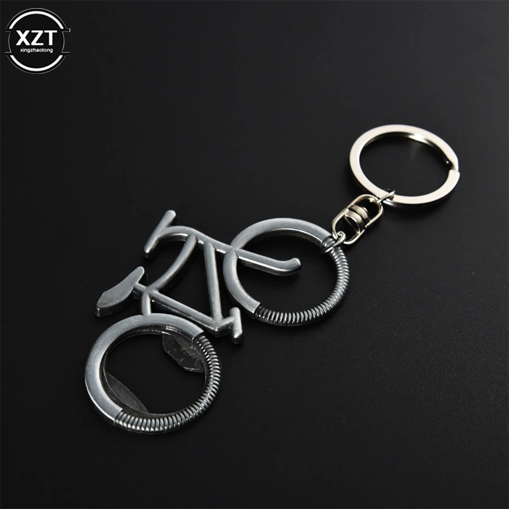 New 1 PC Metal Beer Bicycle Bottle Opener Retro Bike Keychain Key Rings For Lover Biker Bottle Openers Creative Gift For Cycling