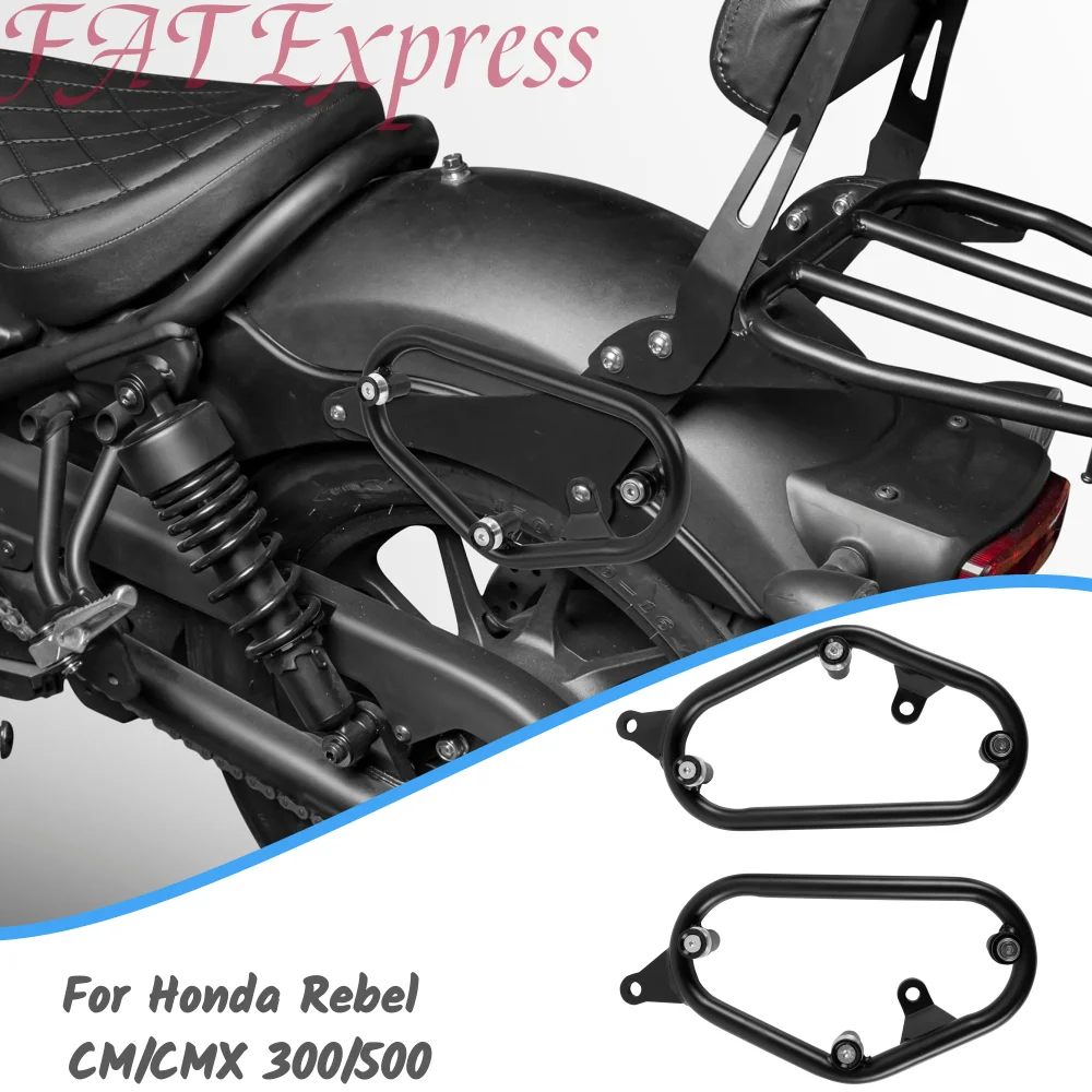 

Motorcycle Saddlebag Support Bar Bracket Mount For Honda Rebel CM CMX 500 300 2020 2021 2022 CMX300 Side Saddle Box Bags Rack