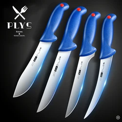 PLYS 1-4PCS Kitchen Knife Stainless Steel 4CR13 Premium Butcher Cleaver Japanese Slicing Utility Knife Chef Knife Set Commercial