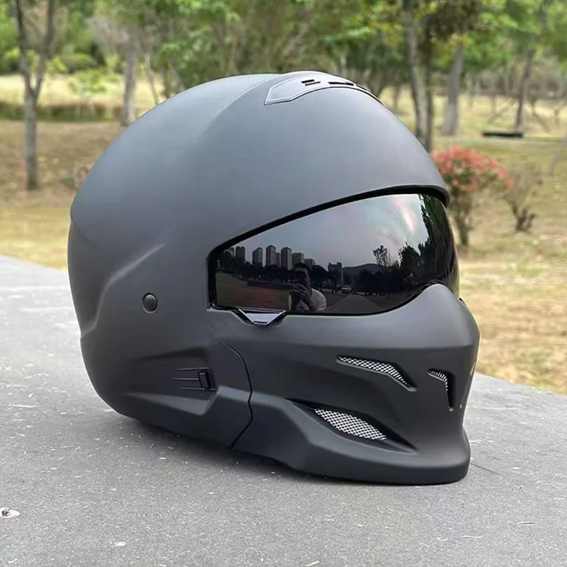 

Ретро-шлем C-Riding Scorpion, винтажный мотоциклетный полулицевой классический дизайн с открытым лицом для Cruiser Cafe Racer, байкеры, матовый черный