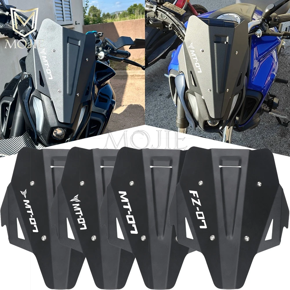 Motorcycle Aluminum Windshield Sport Windscreen Wind Deflector Kit FOR YAMAHA FZ MT 07 FZ07 FZ-07 MT07 MT-07 2021 2022 2023 2024