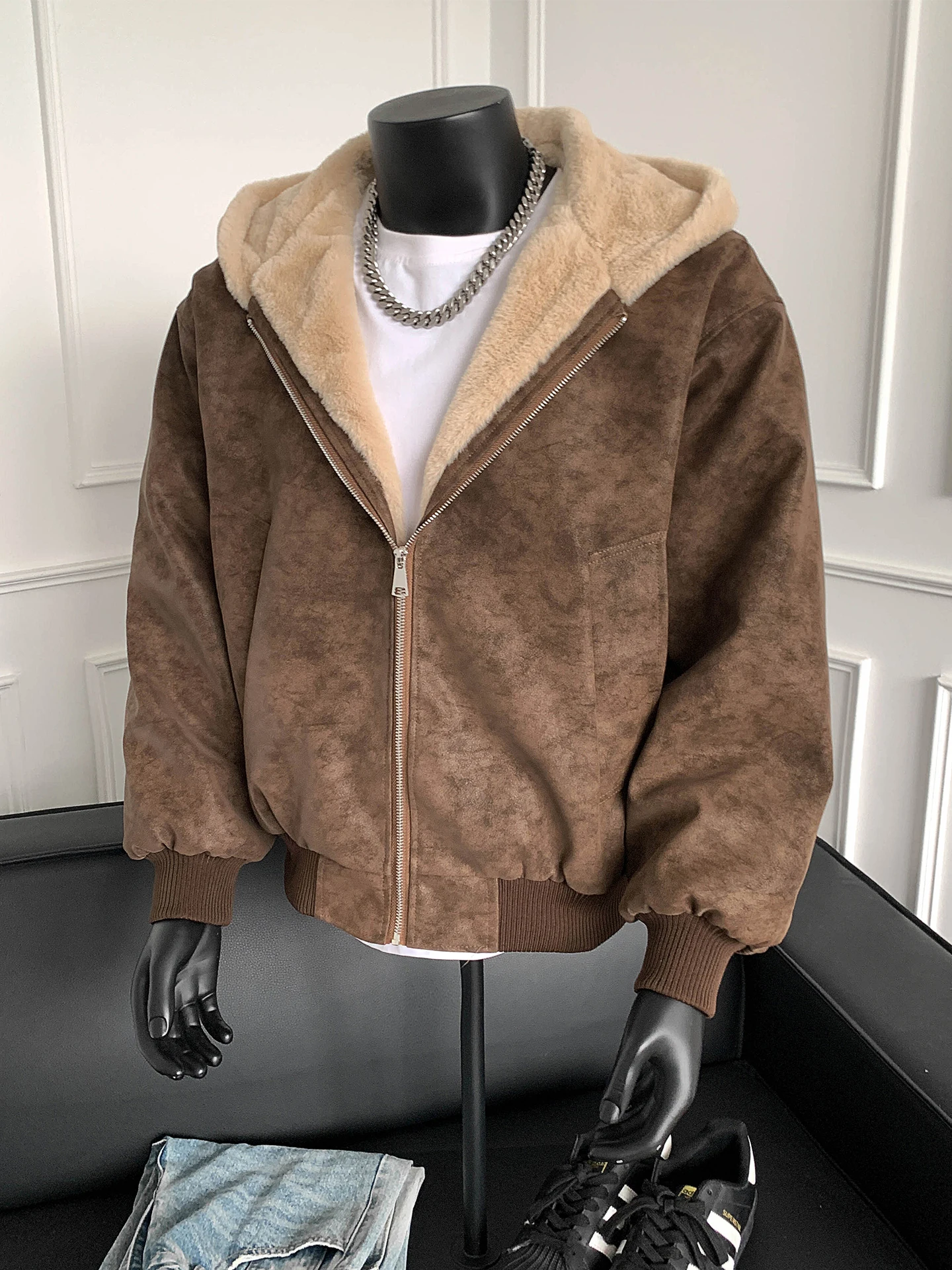 

Американская утепленная хлопковая рабочая куртка с капюшоном для мужчин, зимняя, теплая, новая коллекция 2025 года, повседневная верхняя одежда с длинными рукавами