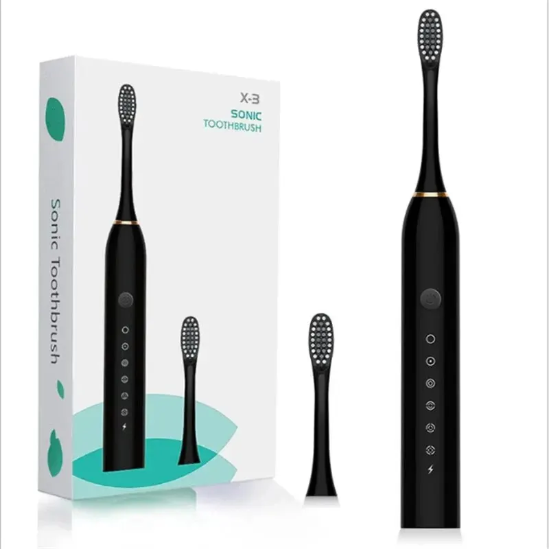 Cepillo de dientes eléctrico ultrasónico para adultos, limpiador de dientes automático con modo de seis velocidades, cabello suave para el hogar,