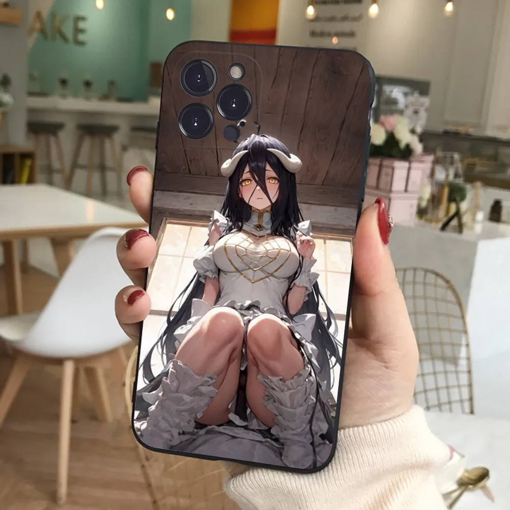 Anime Overlord Albedo Phone Case For iPhone 15 14 11 12 13 Mini Pro XS Max Cover 6 7 8 Plus X XR SE 2020 Funda Shell