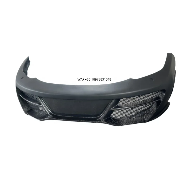 

For MP4-12C Carbon Fiber Front Lip Shovel Modified RZ Style Large Surrounded Front Bar Bumper
