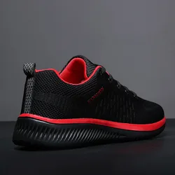 Sapatilhas respiráveis de malha casual masculina, sapatos esportivos leves, sapatos baixos macios, unissex, ao ar livre, verão, plus size, 48