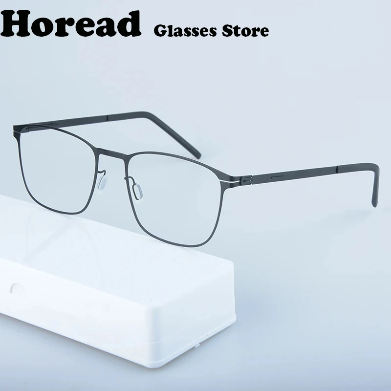 

2024 New Men Square Screwless Glasses Frame Germany Design Veit Eyeglasses Ultralight 7g Myopia Prescription Spectacles