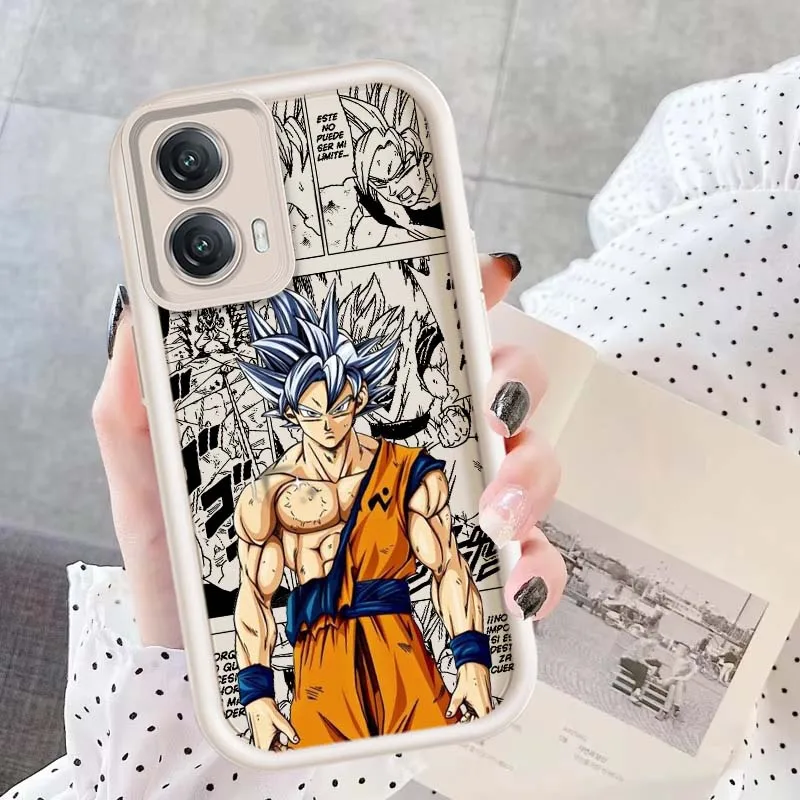 D-Dragon Ball Goku Gohans لموتورولا موتو إيدج G85 G54 G35 G34 G32 E22 E14 G04 50 5G العين سلم جراب هاتف