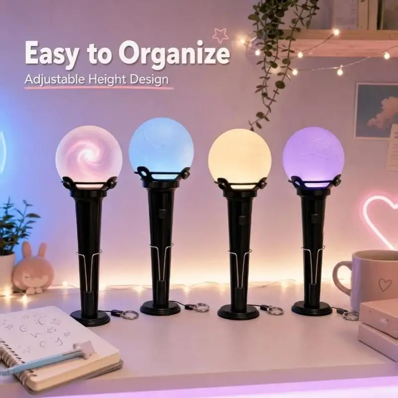 1/4 PCS Adjustable Doll Stand With Stable Round Base For Displaying 20 To 25cm Cotton Plush Dolls And Small Action Figures