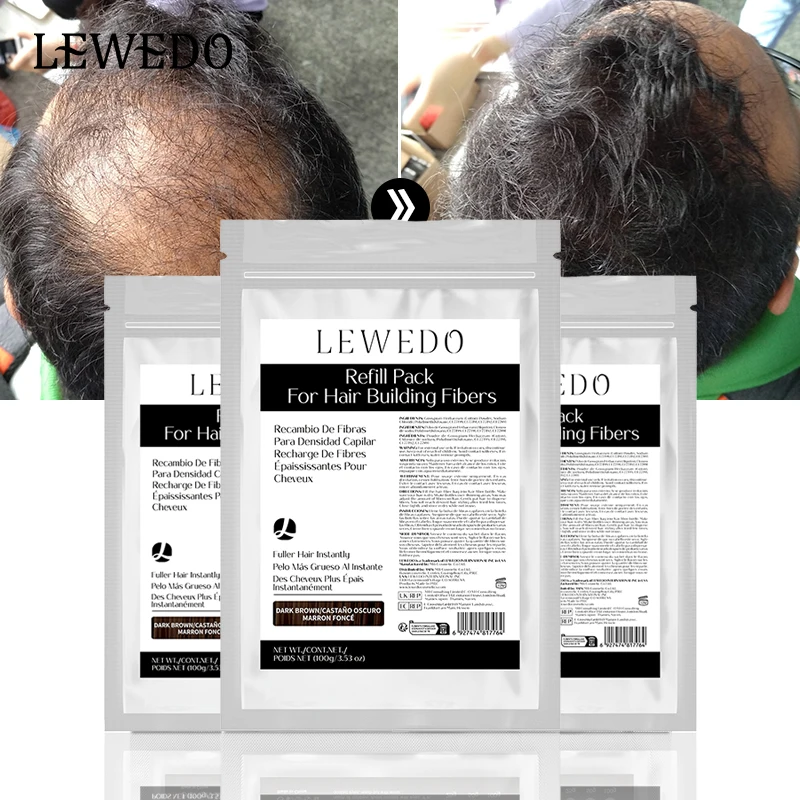 

Hair Thickening Fibers Instant Keratin Fiber Hair Styling Powder Spray Natural Thinning Refill Anti-Hair Loss Hair Fiber Powder