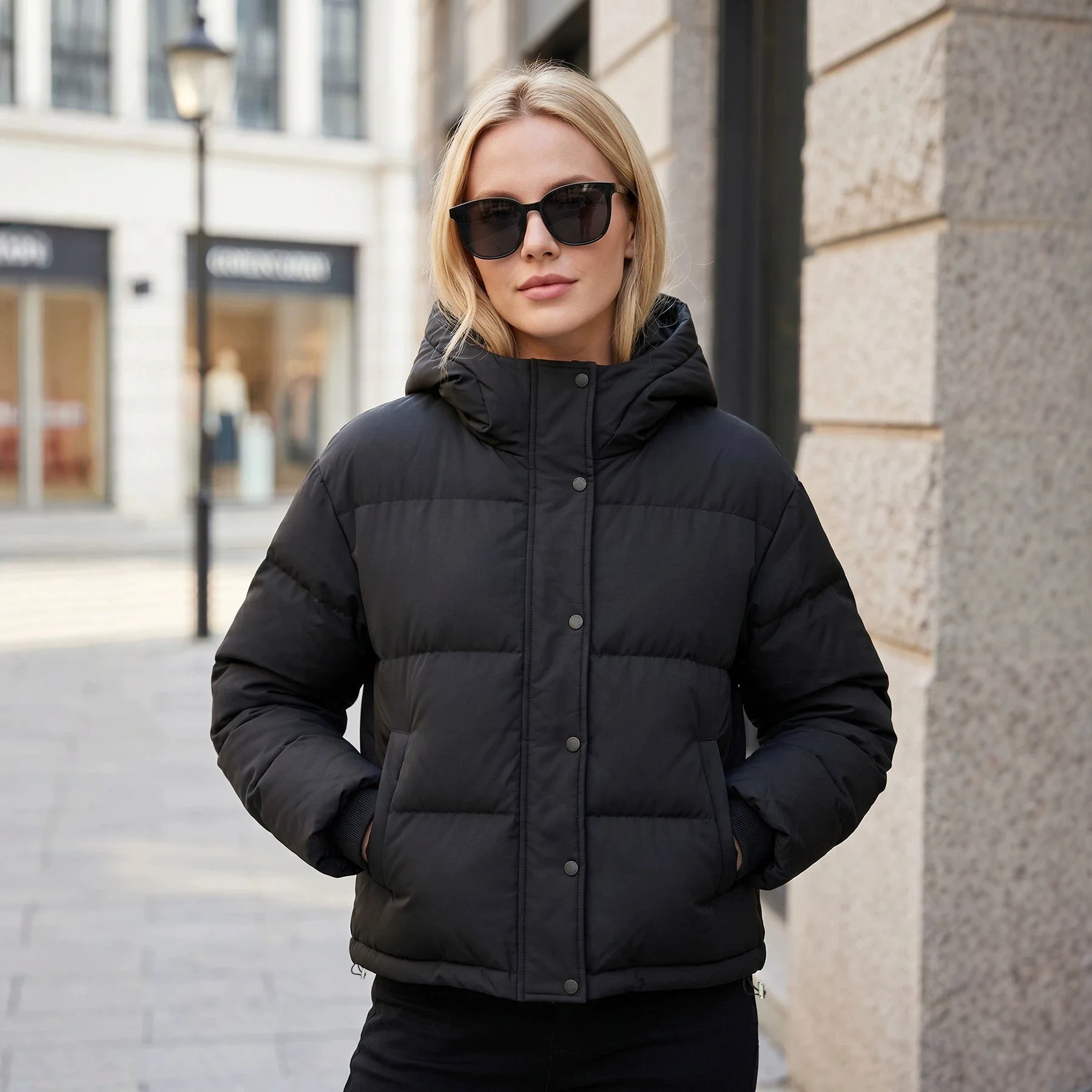 Casual High Street All Match Parkas Y2k Solid Preppy Style Hooded Coats Harajuku Sweet Commuter Warm Jakcet