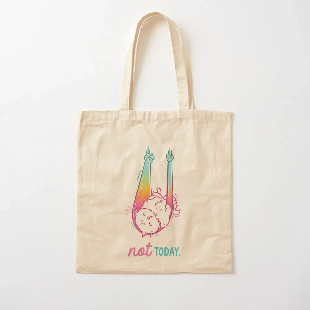 

Aerial Yoga Silks NOT TODAY cute Cat - Multicolored Tote Bag eco pack shopping trolley bag Lady bags ecological bags Tote Bag