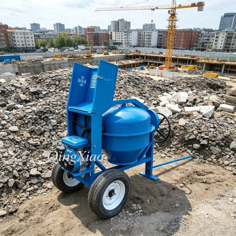 Customized Outdoor Heavy Duty 450L 500L Cement Mixer Featuring Wear Resistant Reinforced Steel Drum Stable Mixing Performance