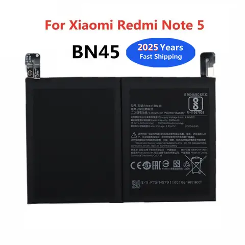 2025 Years BN45 Battery For Xiaomi Redmi Note 5 Note5 4000mAh High Quality Mobile Phone Battery