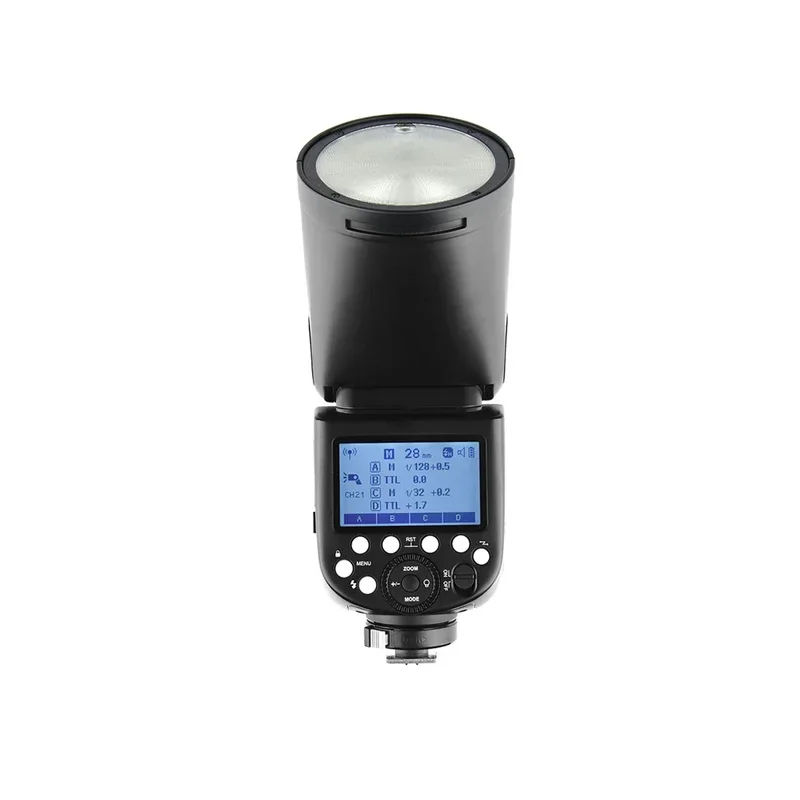 V1 Flash Round Lamp Cap Set Top Hot Shoe Lithium Battery Camera External Photography Flash