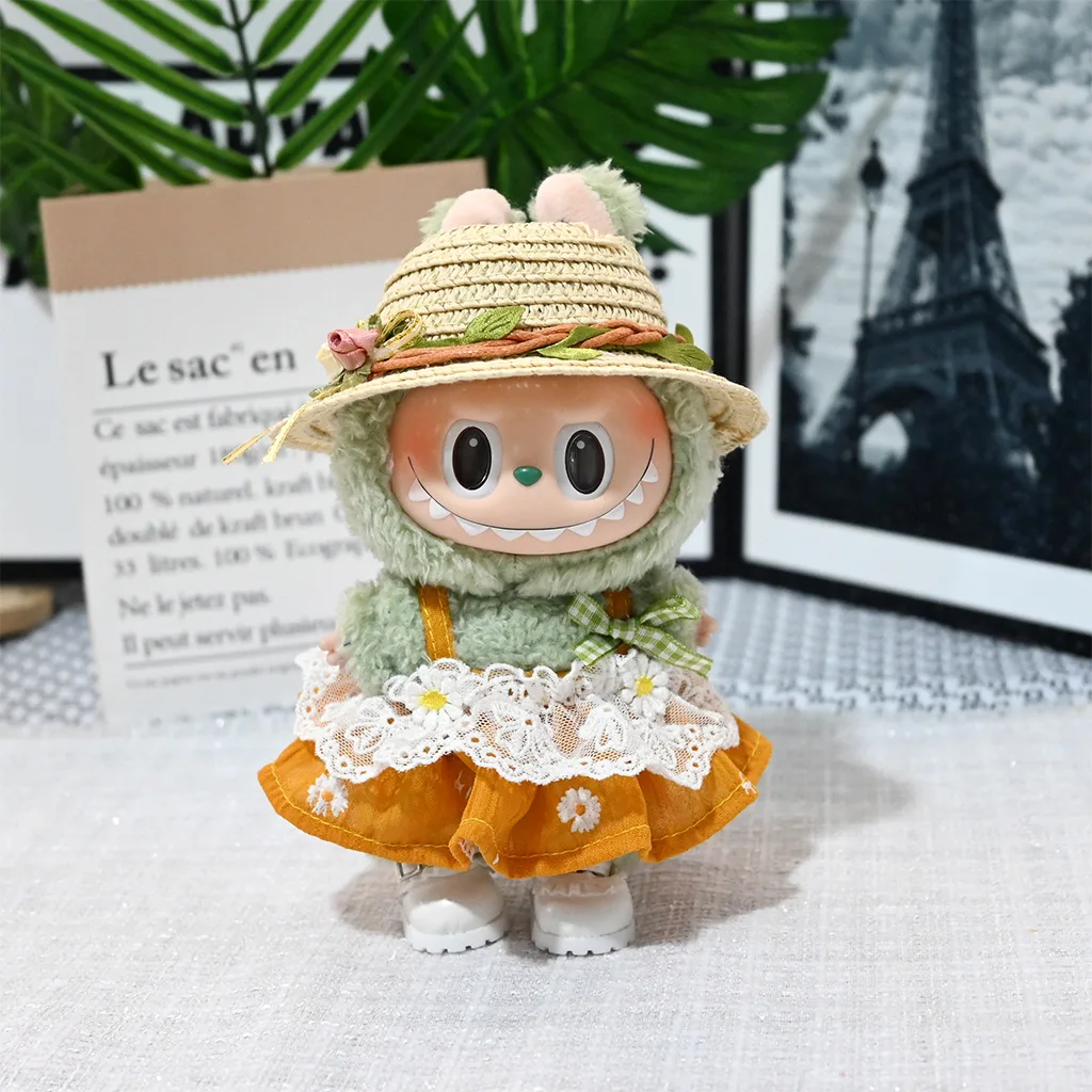 LABUBU Simpatico vestito da scatola cieca da 17 cm - Vestiti per bambole Kawaii per figure in vinile (nessun giocattolo incluso)