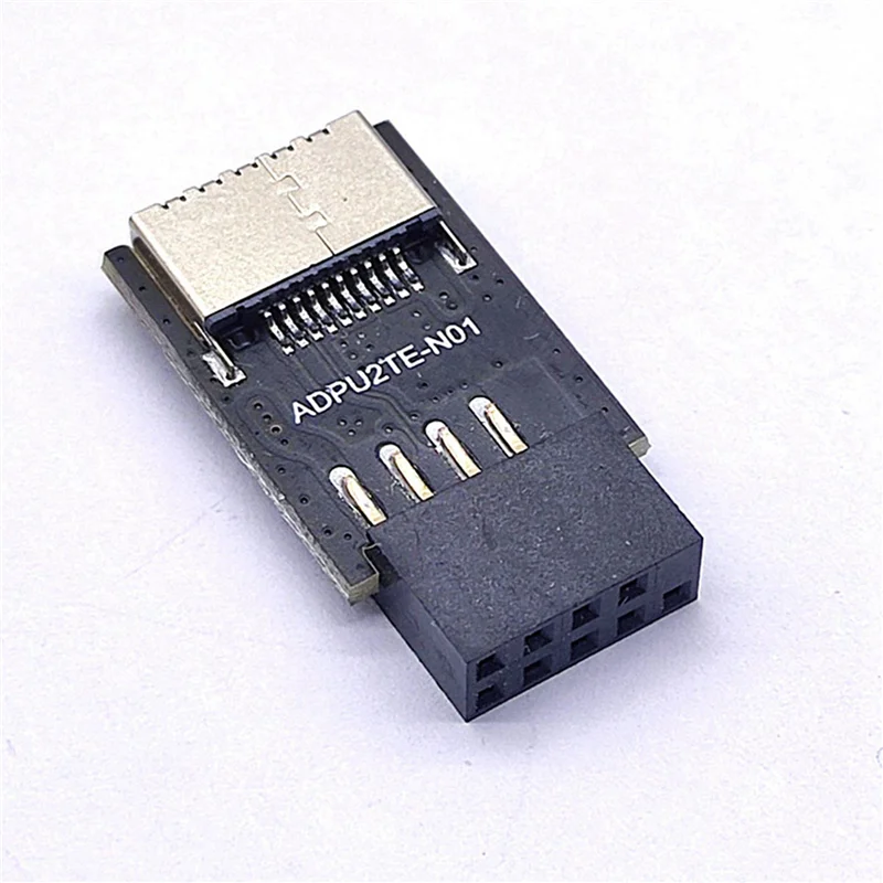 

5X Motherboard USB2.0 9Pin To TYPE-C A-KEY Front Connector Converter USB3.2 TYPE-E Interface Header Adapter