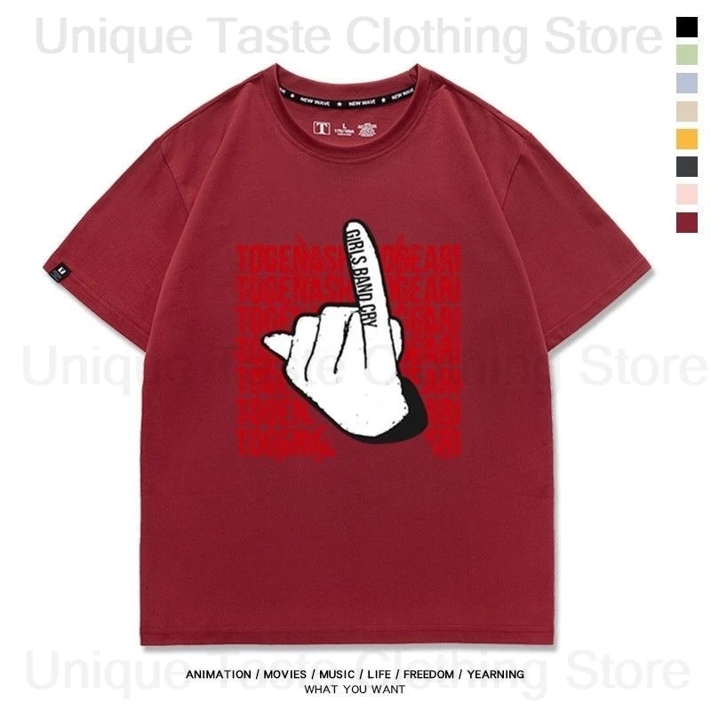 أنيمي الفتيات الفرقة كراي تي شيرت TOGENASHI TOGEARI ISERI نينا رفع إصبعك الصغير الكرتون تي شيرت القطن قصير الأكمام تي شيرت #6