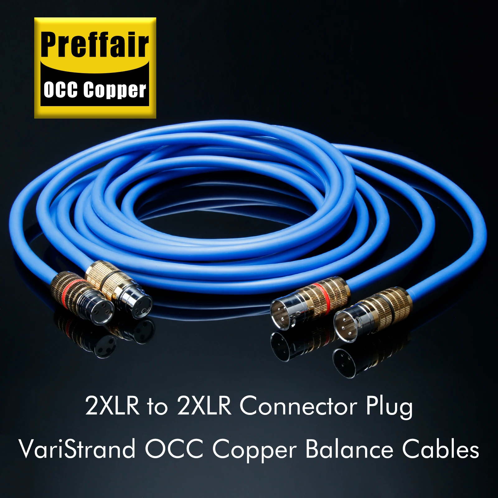 

Preffair XLR Interconnector 6N OCC Copper Signal XLR Cable With Gold Plated Male To Female XLR Connector Balanced wire X416