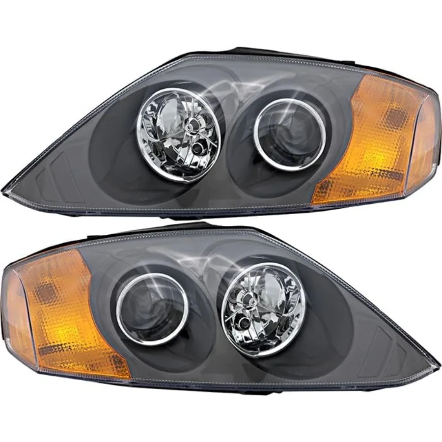 

Compatible with Tiburon Headlights Lamps Set 2003 2004 Halogen Driver and Passenger Side