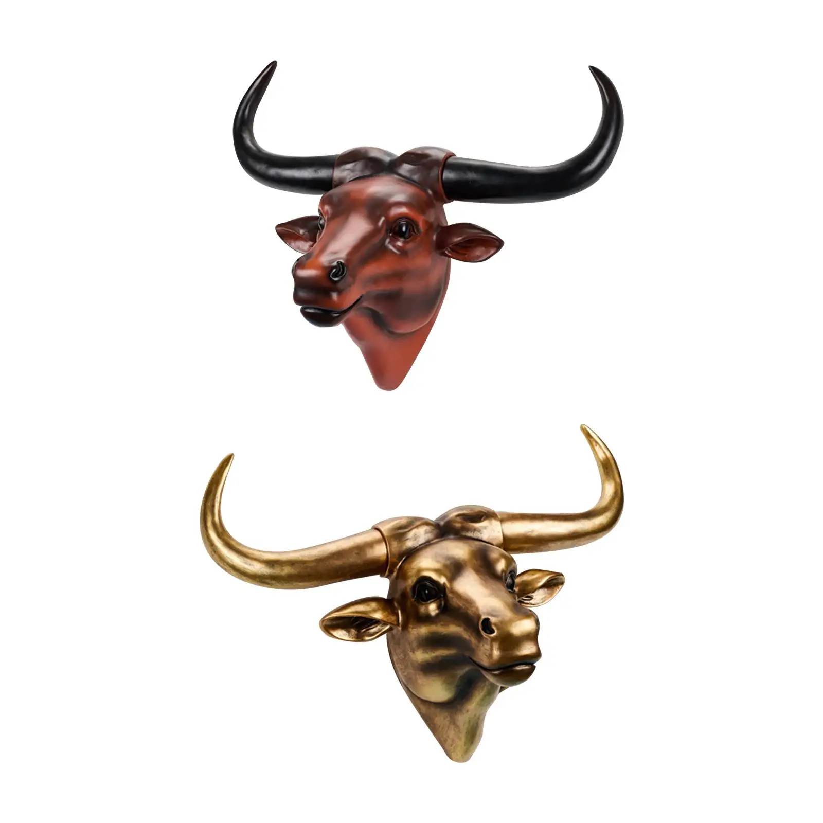 

Resin Bull Skull Wall Decoration Artificial Cow Skull Wall Sculpture Simulation 3D Animal Cow Skull