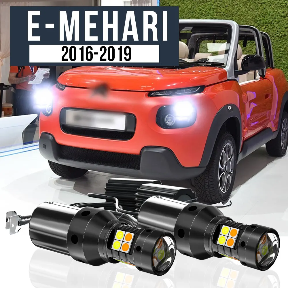 

2pcs LED Dual Mode Turn Signal+Daytime Running Light Blub DRL Canbus Accessories For Citroen E-Mehari 2016-2019 2017 2018