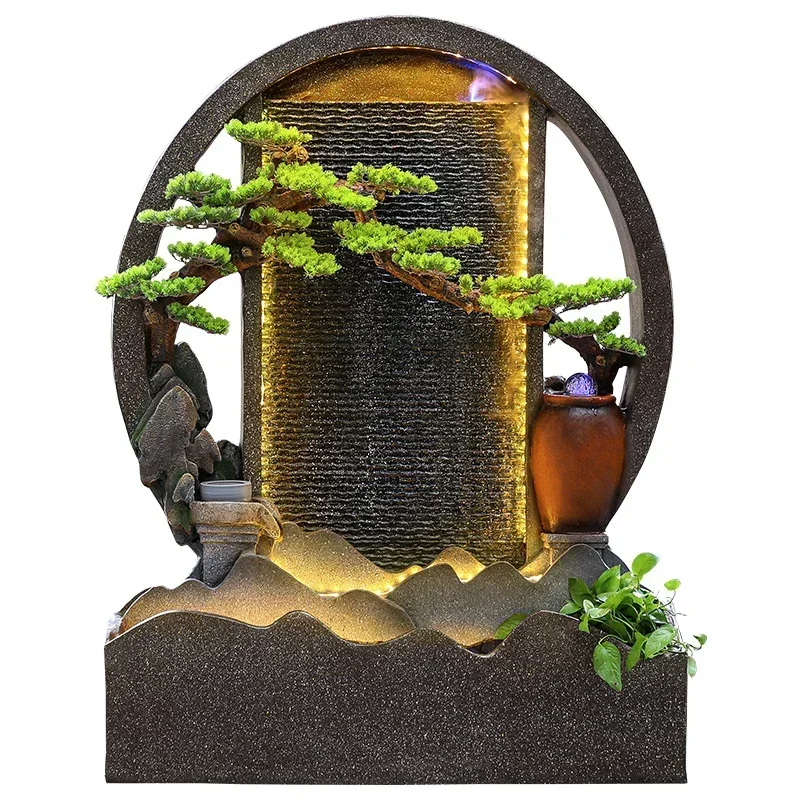 

Premium Balcony, rockery, fountain, fish pond, circulating water, landscape, flowing water wall, water curtain wall
