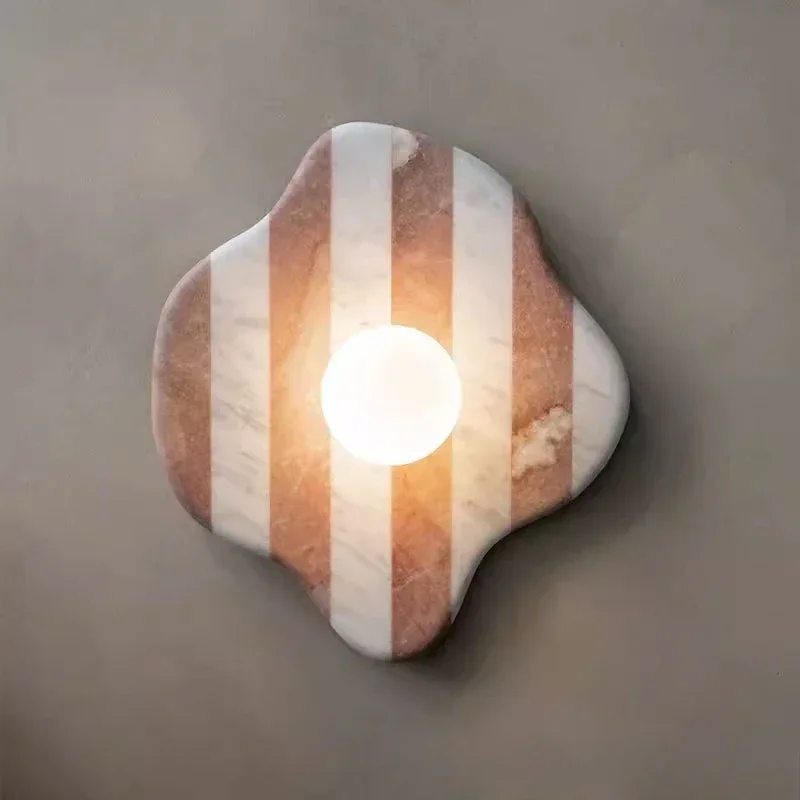 Natural marble aisle staircase bedside lamp
