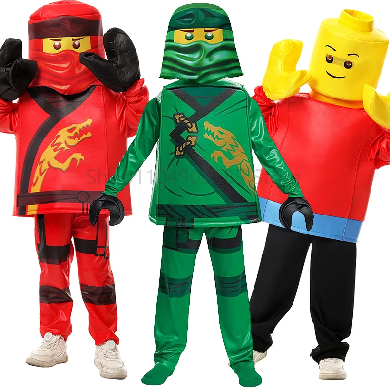 

2025 New Arrival Guy Boy Hidden Warrior Outfit Fancy Dress Up Children Ninja Halloween Fancy Dress Up Costume