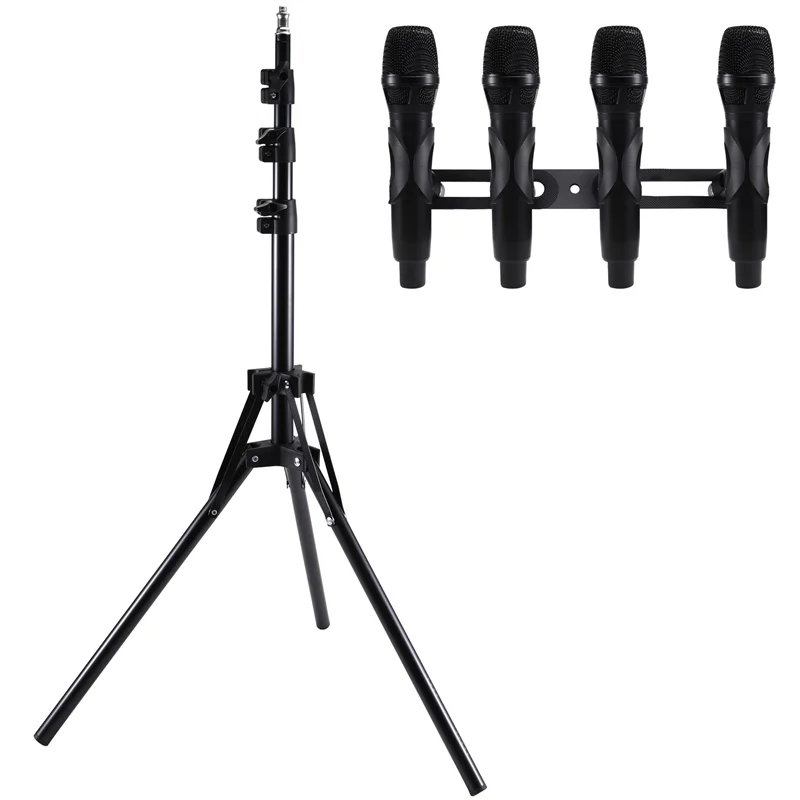 

FFYY-Microphone Bar Base Mic Holder With Mic Clip For Live Streaming Mic Clip Stands Microphone Support