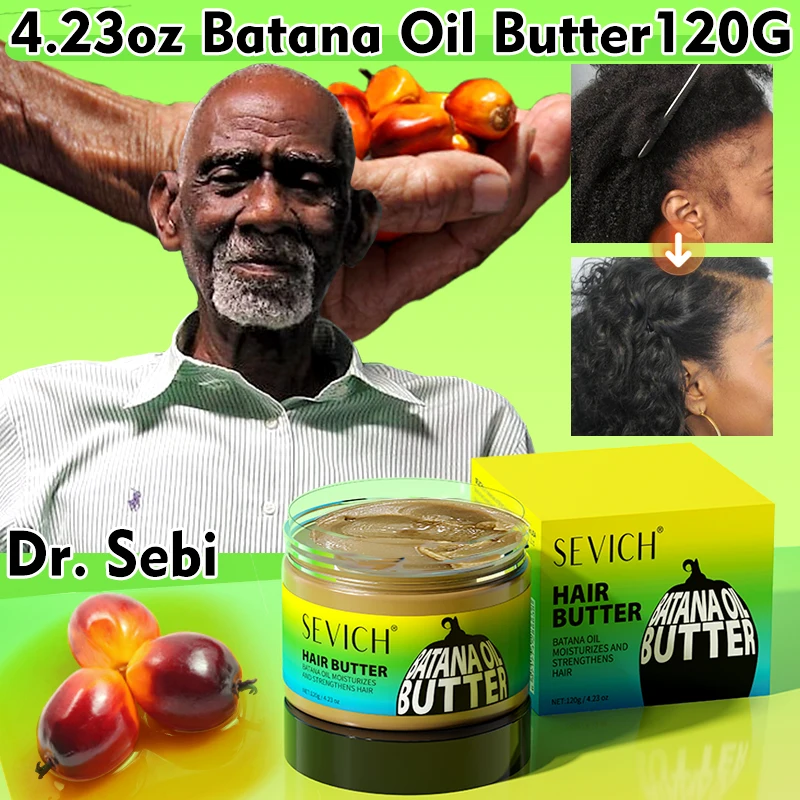 120g Batana Butter Hair Growth Oil For Men 4.23oz Treating Hair Loss Anti-Breakage Pure Batana Oi Hair Mask Hair Growth Products