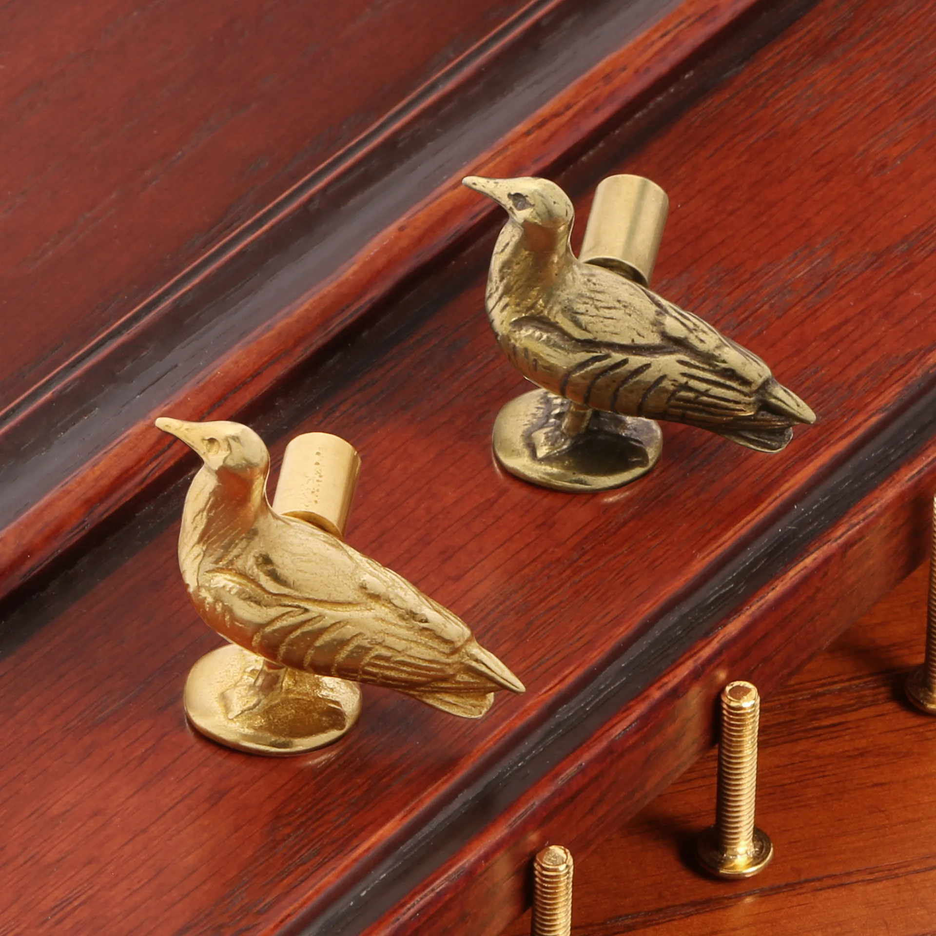 Solid Brass Dove Door Pulls – Nautical Home Decor Cabinet Pulls Pigeon Drawer Knob Decorative Drawers DIY