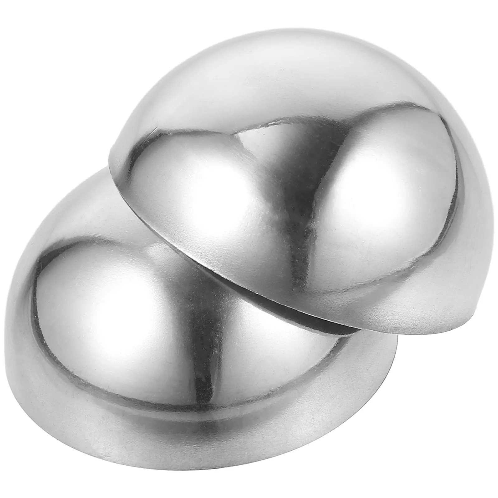2Pcs Stainless Steel Hemisphere Ball Polished Mirror Surface Decorative Half Ball for Garden Home Stair Handrail Gazing Sphere
