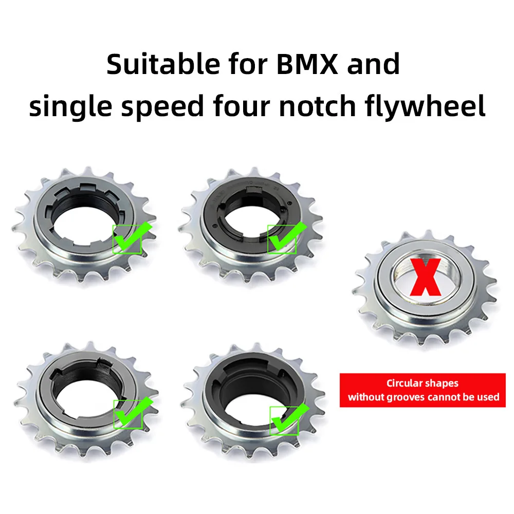 BMX/Fixed Gear Bike Single Speed Cog Removal Tool - Compatible with 16T/17T/18T 4-Prong Lockring Sockets view 4