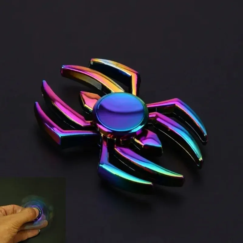 1pc Premium Zinc Alloy Fidget Spinner Durable Metal Sensory EDC Toy Colorful Fingertip Gyroscope Toy Reduce Stress Perfect Gift