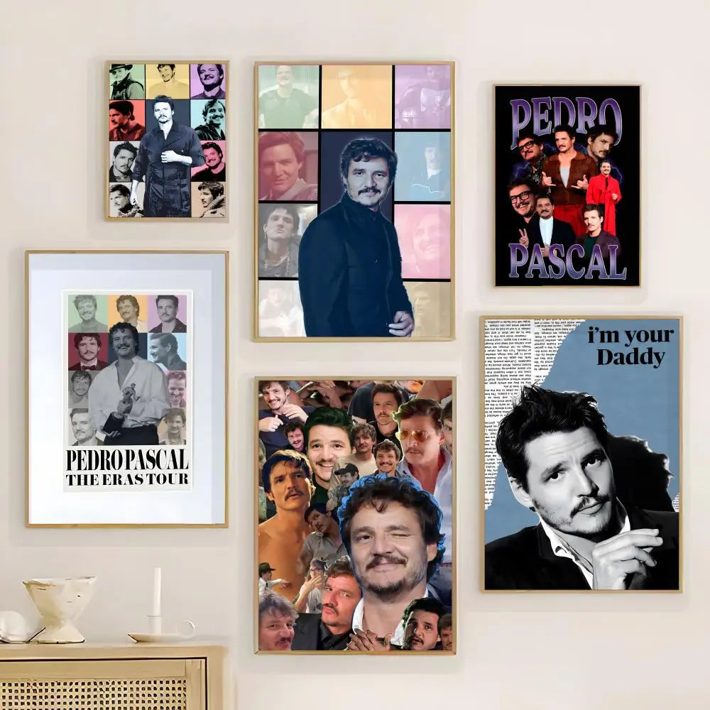 Póster de Celebrity P-Pedro P-Pascal, póster artístico impreso para sala de estar, dormitorio, decoración del hogar