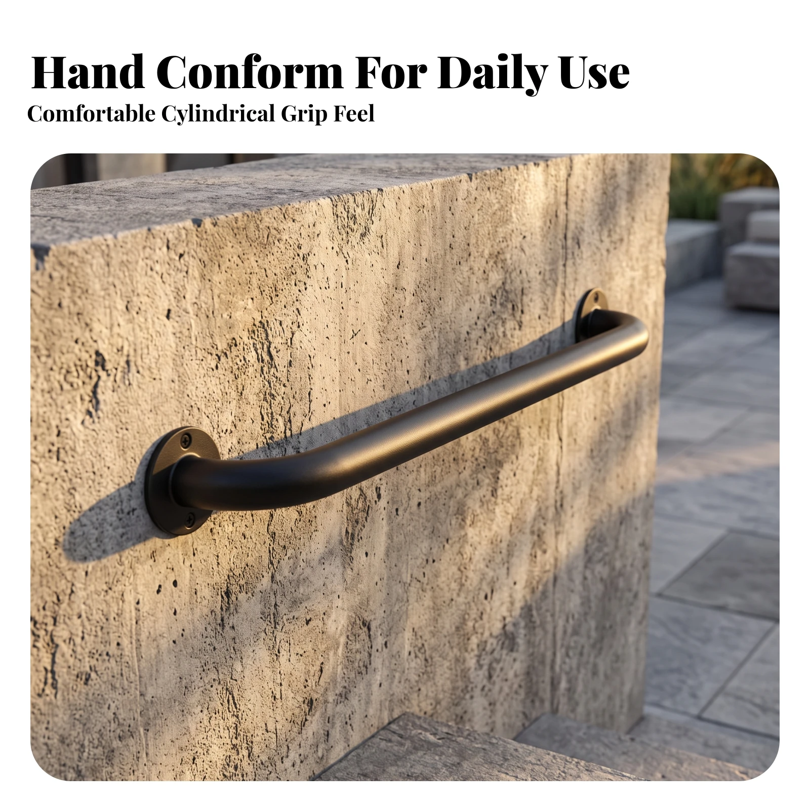 Wall Grab Bar Stainless Steel Safety Grab Bar Hand Rail Rustproof for Elderly, Bathroom, Bathtub