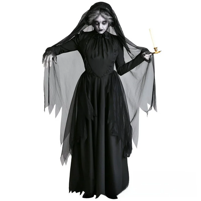

Halloween Costume Ghost Bride Witch Game Suit Women's Ethnic Stage Costume Gothic Style Party Outfit Spring 2023