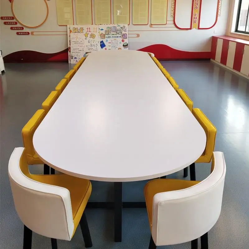 Oval Conference Long Table Simple Modern Conference Room Table and Chair