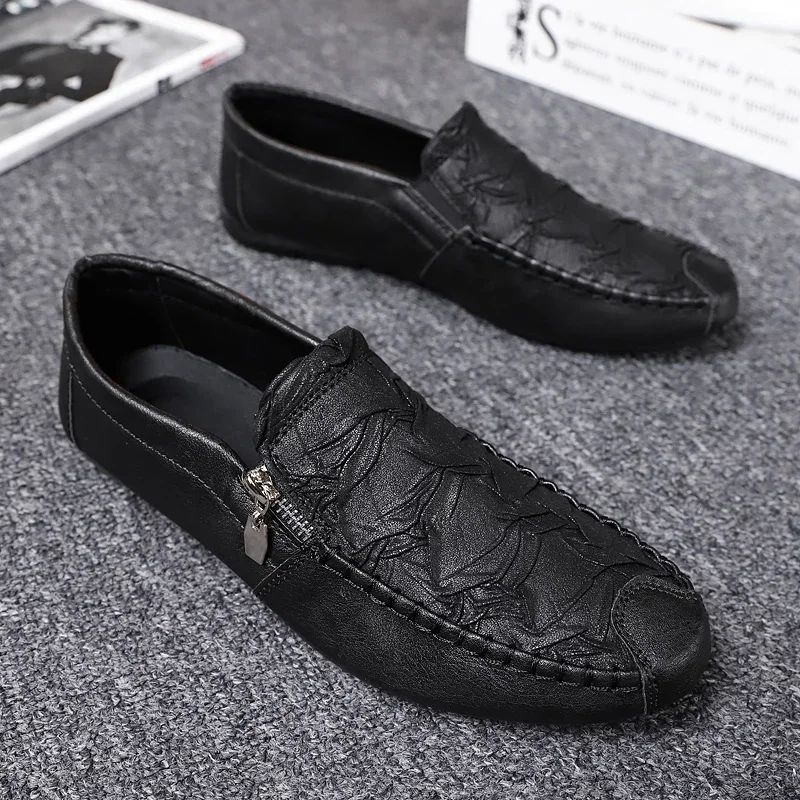 Men\'s Loafers Luxury Artificial Leather Casual Social Flats Moccasins For Men Comfortable Slip-Ons Driving Fashion Shoes Male