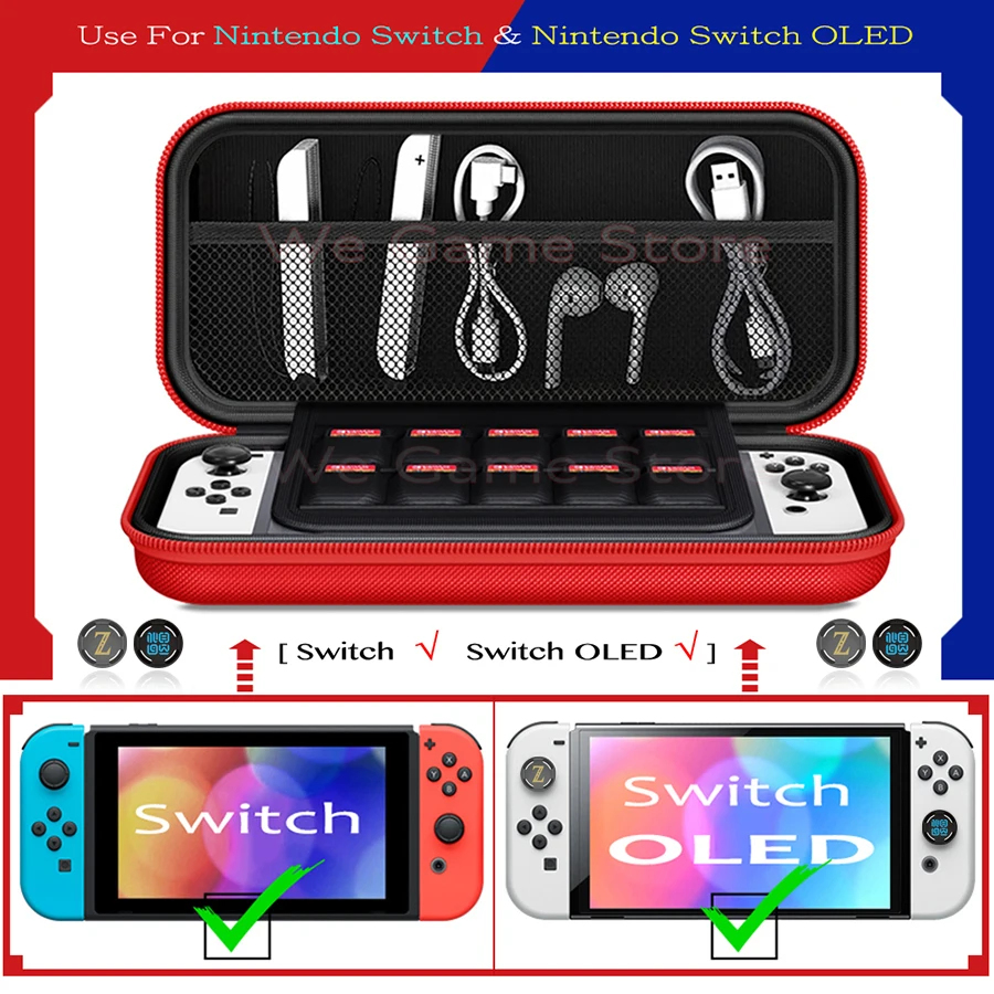 Maleta de viagem para Nintendo Switch OLED Console, alta qualidade, armazenamento portátil, Messenger Bag, Shell rígido, Gaming Acessórios