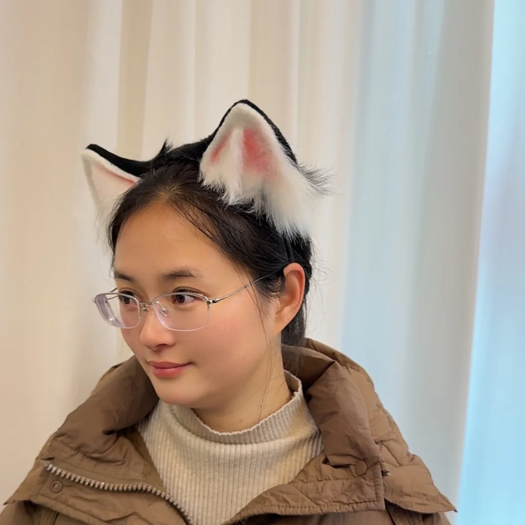 Electric Ear Motorized Ear for Cosplay&Paty fluffy and soft social anxiety accessories Electric Pet cat fox/ wolf Ear