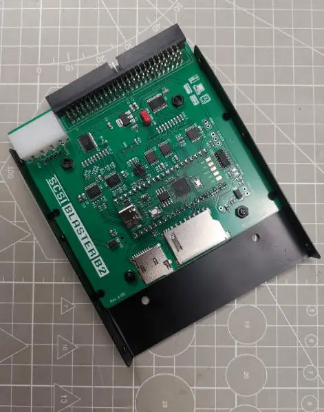 V2 SD/TF Card To 50-Pin SCSI Hard Disk Adapter Converter for Vintage Mac PC, USB Direct File Transfer, Noise Switch