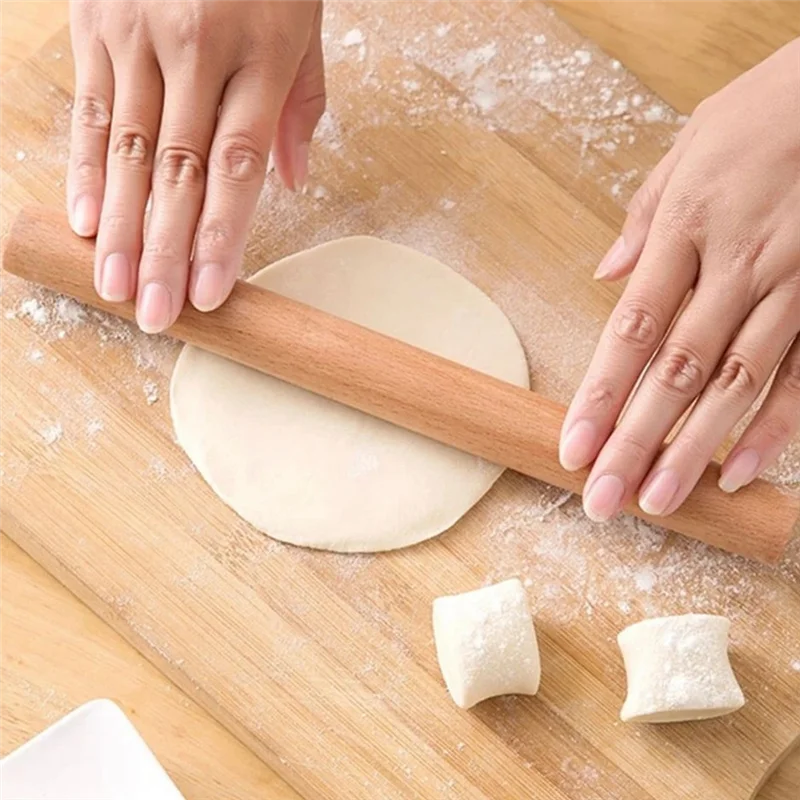 GOOD-Household Rolling Pin, 25/30/50CM 3-Pack Solid Wood Wooden Rolling Pin, Dough Utensil Kitchen