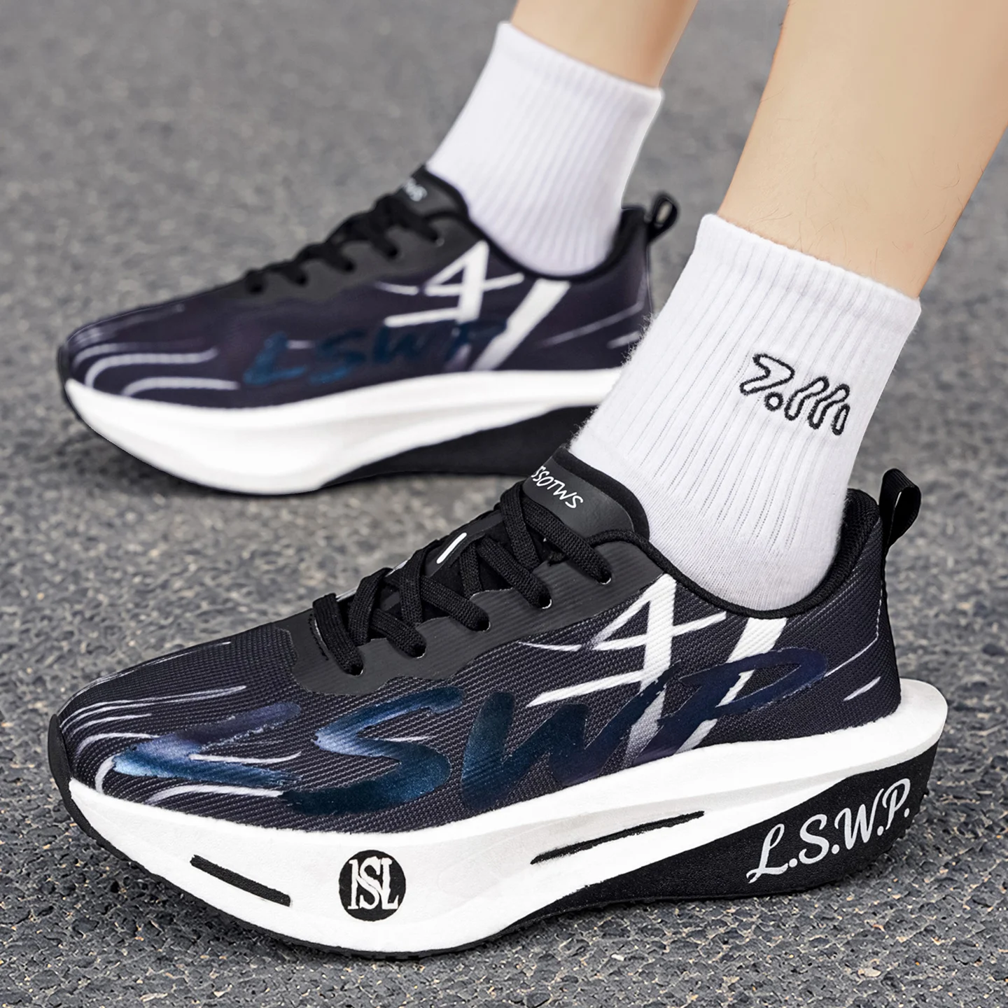 Freizeitsportschuhe für Herren, Ganzjahres-Freizeitschuhe für Herren, Outdoor-Sport-Laufschuhe für Herren, Freizeitschuhe mit dicker Sohle und erhöhter Absatzhöhe, geeignet für Outdoor-Aktivitäten, Fitness, Straßenjoggen, vielseitige, modische und trendige Freizeitschuhe, geeignet für alle Jahreszeiten – Detail 28
