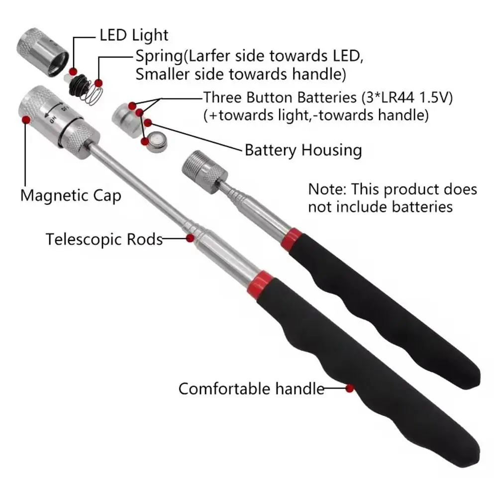 Telescopic Magnetic Pen Handy Tool Magnet Capacity for Picking Up Nut Bolt Adjustable Pickup Rod Stick image 6
