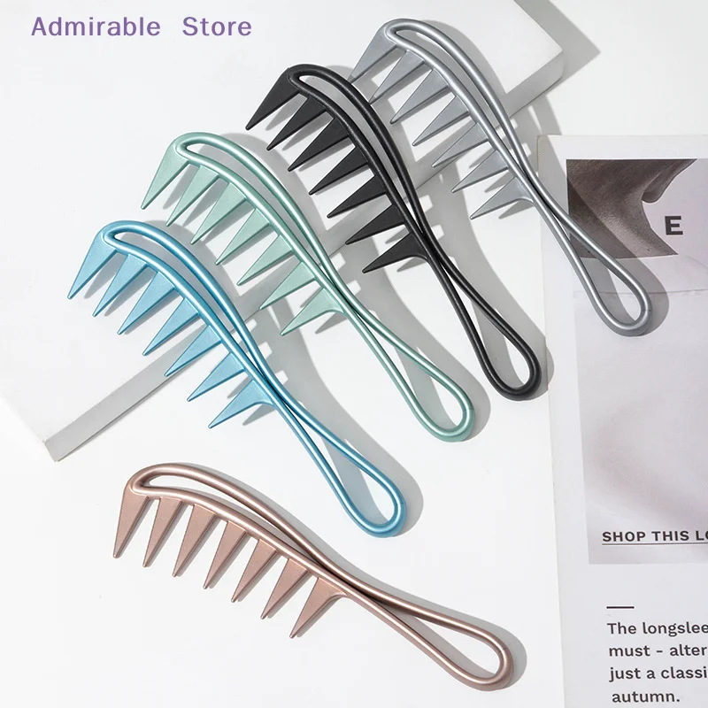 wHair Salon Large Tooth Wide Comb Smoothing Comb Household Oil Head Men's Back Hollow Comb Styling Tools Barber Accessories