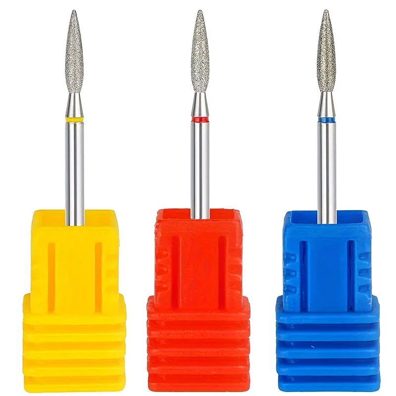 Kit-1/2/3/4PCS Diamant Sand Nagelfeilen Bohrer Nagelhaut Polieren Bit Nagel Schleifkopf Elektrische Maniküre Set zum Entfernen von Acryl