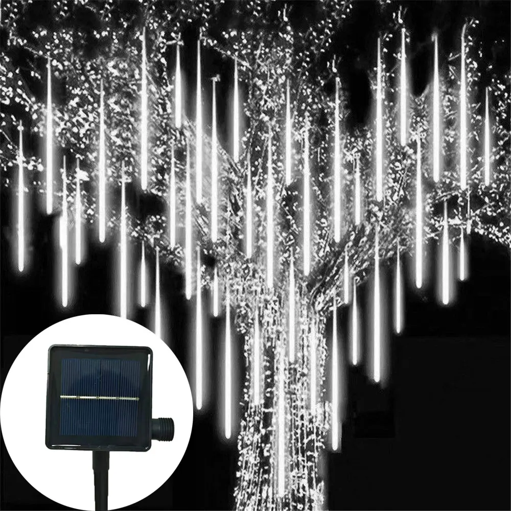 

8 Tube Solar LED Meteor Shower Rain String Light Holiday Fairy Light Garden Lamp Wedding Party Christmas Tree Decoration